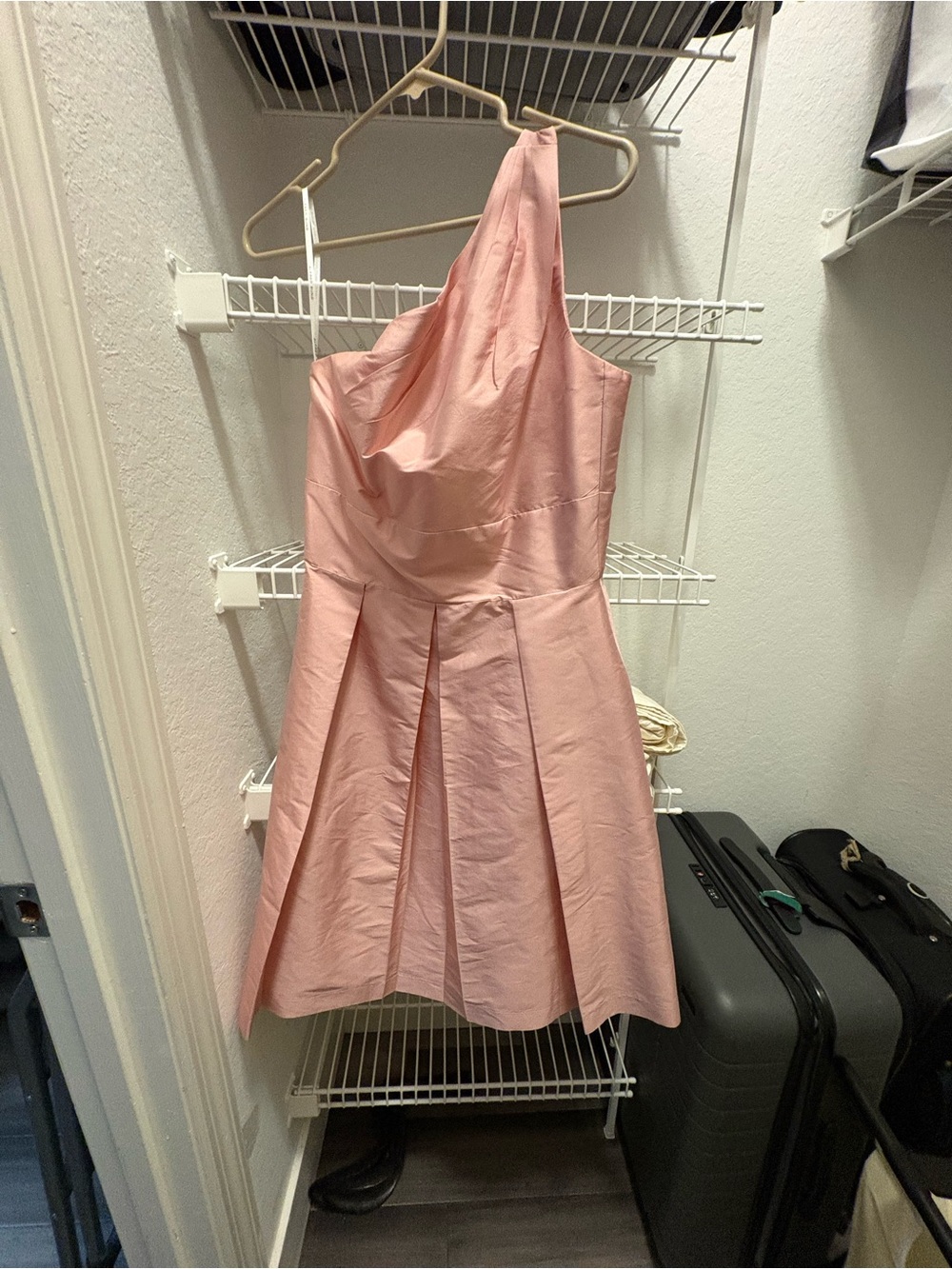 ALFRED SUNG One-Shoulder Pink Cocktail Dress